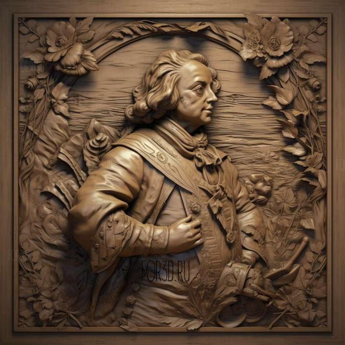 Peter the Great 3 stl model for CNC